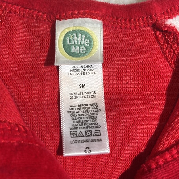 Little Me My first Christmas pjs. Sz 9 months. - Picture 6 of 7